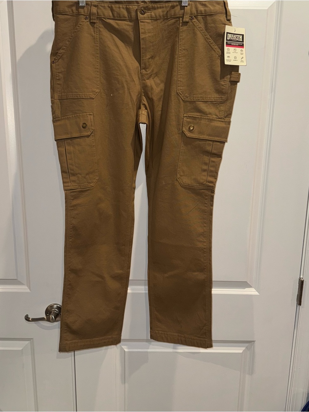 Women's Duluth Flex Fire HoseSlim Leg Cargo Cursetter Pant S 16X 29 (36” Waist) - Picture 2 of 10